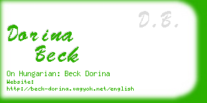 dorina beck business card